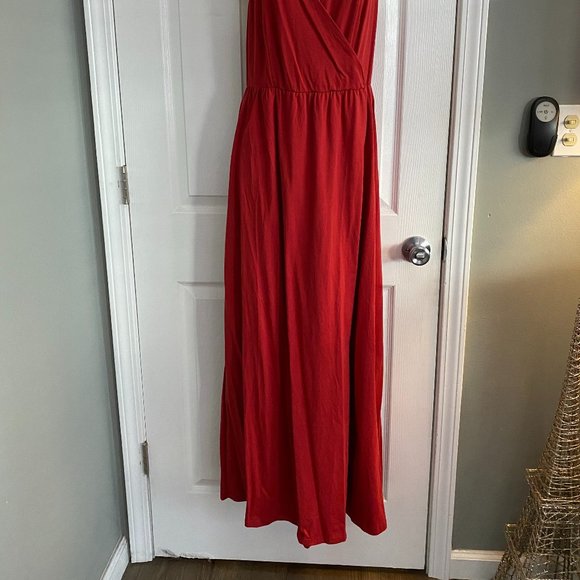 Red Spaghetti Strap Maxi Dress - Picture 2 of 6